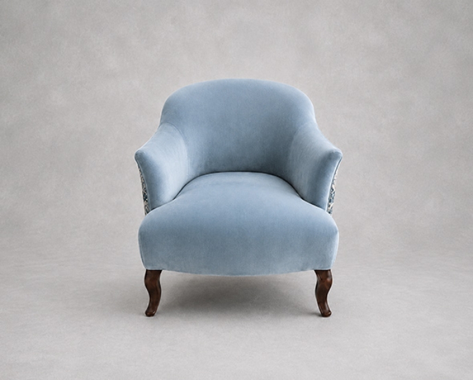 Outlet Walton-on-Thames: Grassington chair in Linwood Omega Velvet Atol & Linwood Velvet Wonderland