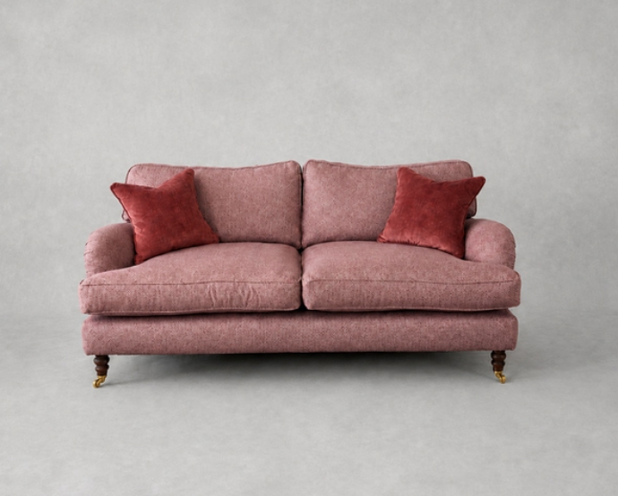 Outlet Manchester: Alwinton 3 seater sofa in Sussex Parquet Brick with contrast scatters