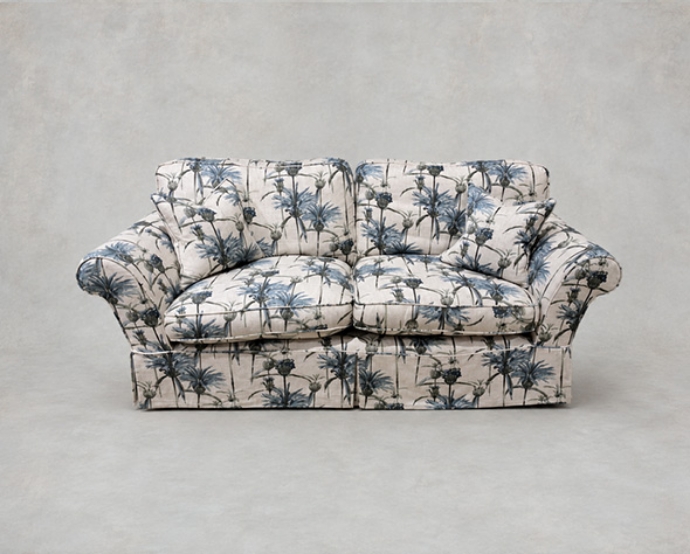 Outlet Salisbury: Lanhydrock 3 seater sofa loose cover in RHS Botanicals Henry Moon Lions Tail Teal