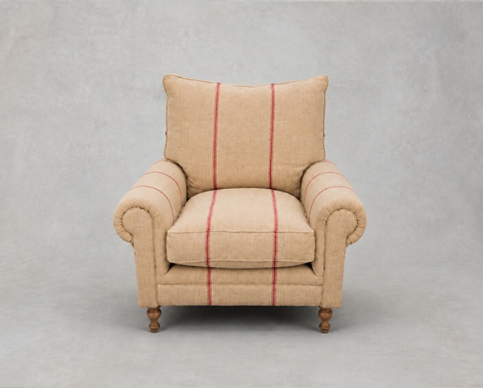 Outlet Salisbury: Aldingbourne chair in Grain Sack Linen Red