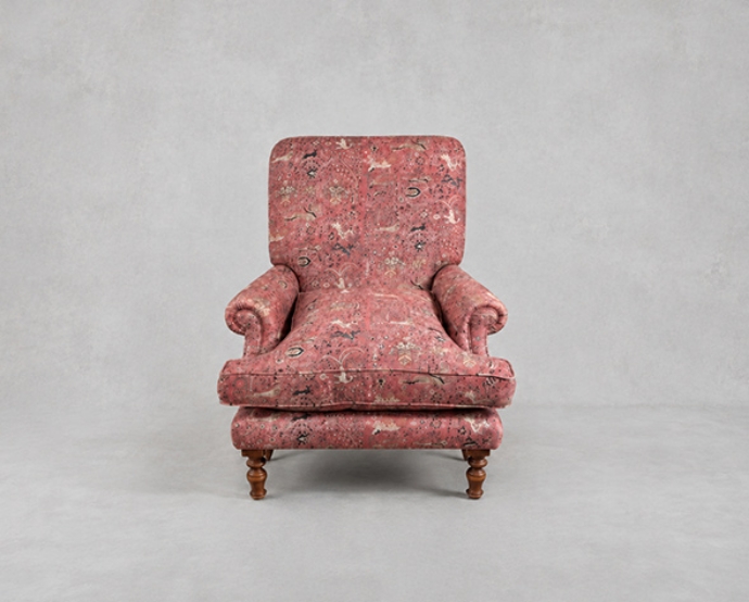 Outlet Salisbury: Thistle chair in V&A Threads of India Lahore Dynasty Rouge