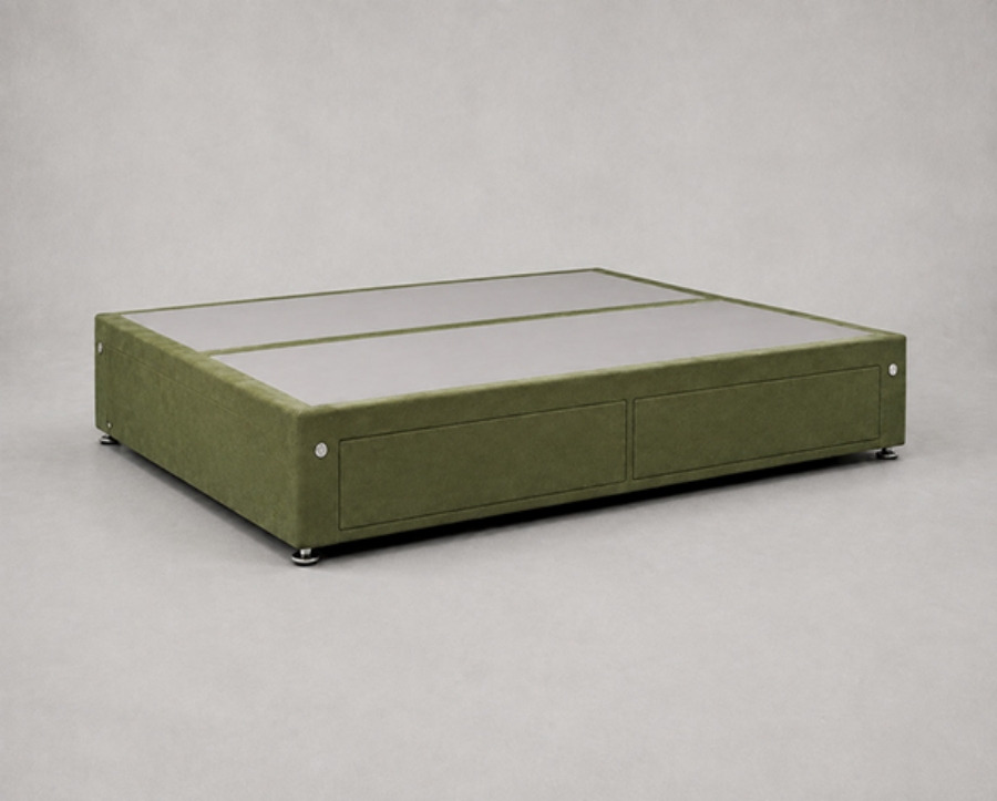 Outlet West Sussex: King 4 drawer divan in almost Plain Velvet Forest