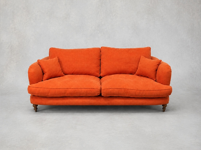Outlet West Sussex: Helmsley 4 seater sofa in Linwood Linara Henna