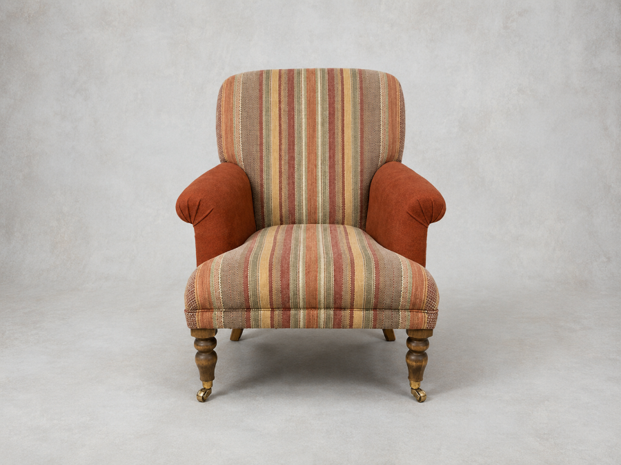 Outlet Salisbury: Midhurst Chair in Kirkby Soho and Mulberry Rustic Stripe