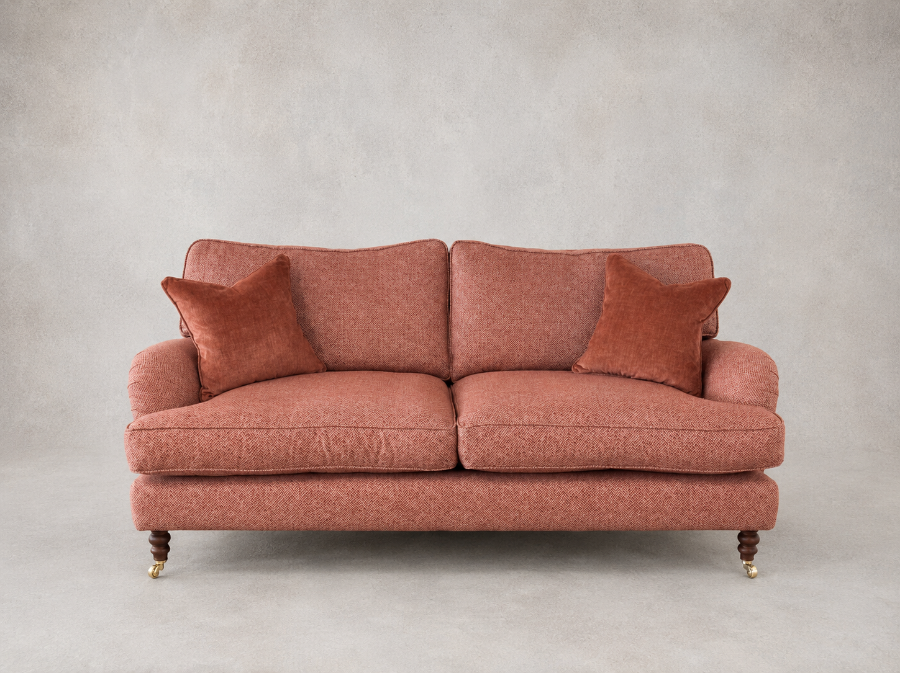 Outlet Manchester: Alwinton 3 seater sofa in Sussex Parquet Brick with contrast scatters