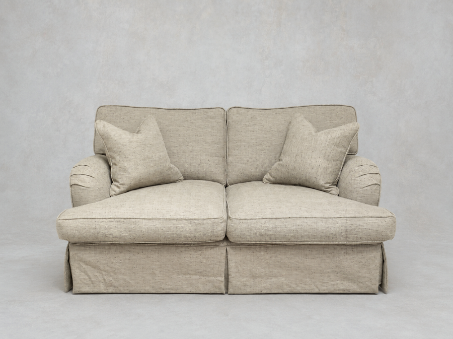 Outlet Bury St Edmunds: Alwinton 2 Seater Loose Cover Sofa in Whernside Herringbone Spring Grass