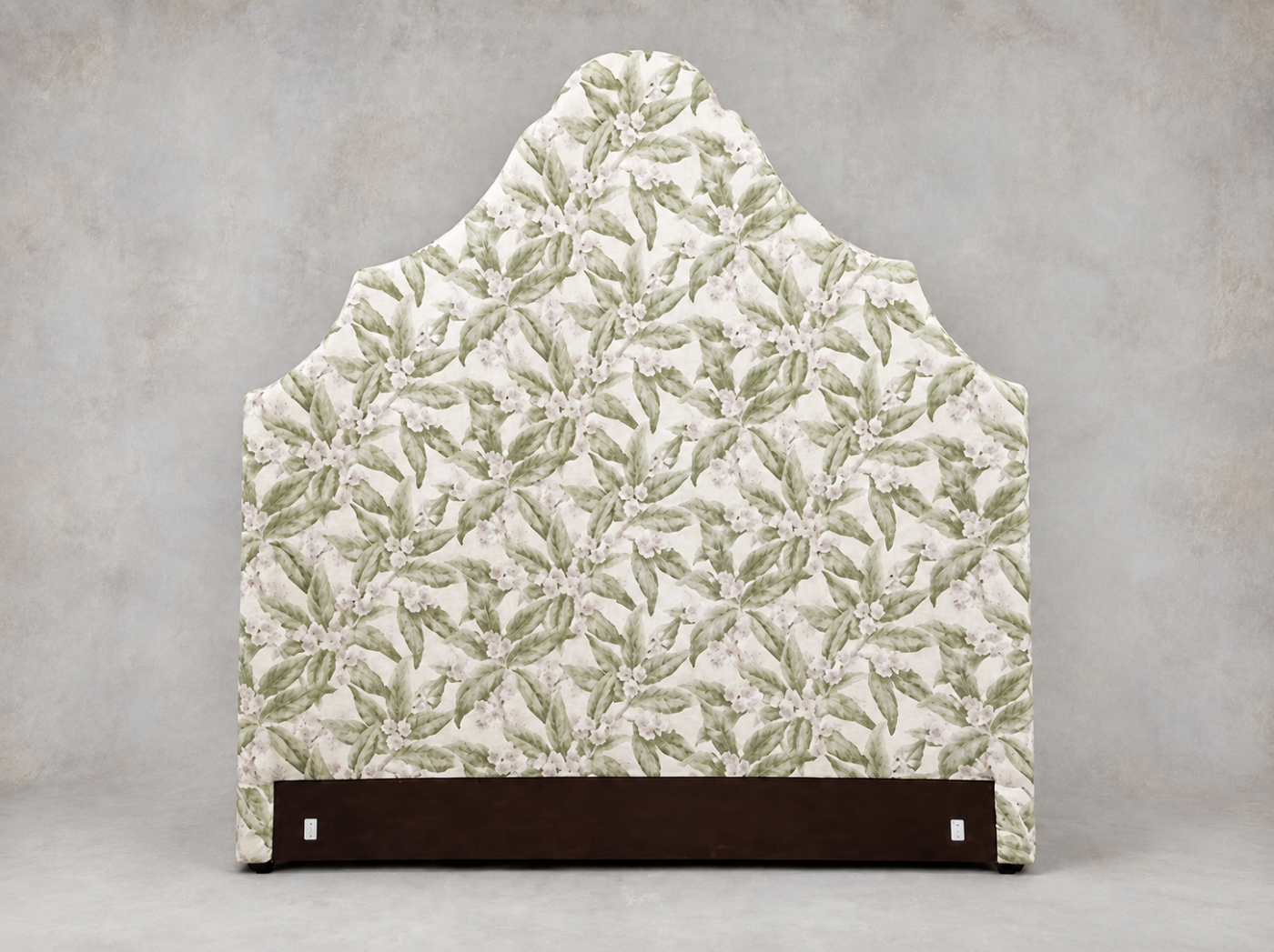 Outlet West Sussex: Gothic king headboad in Linwood Arcadia Loseley Apple Green