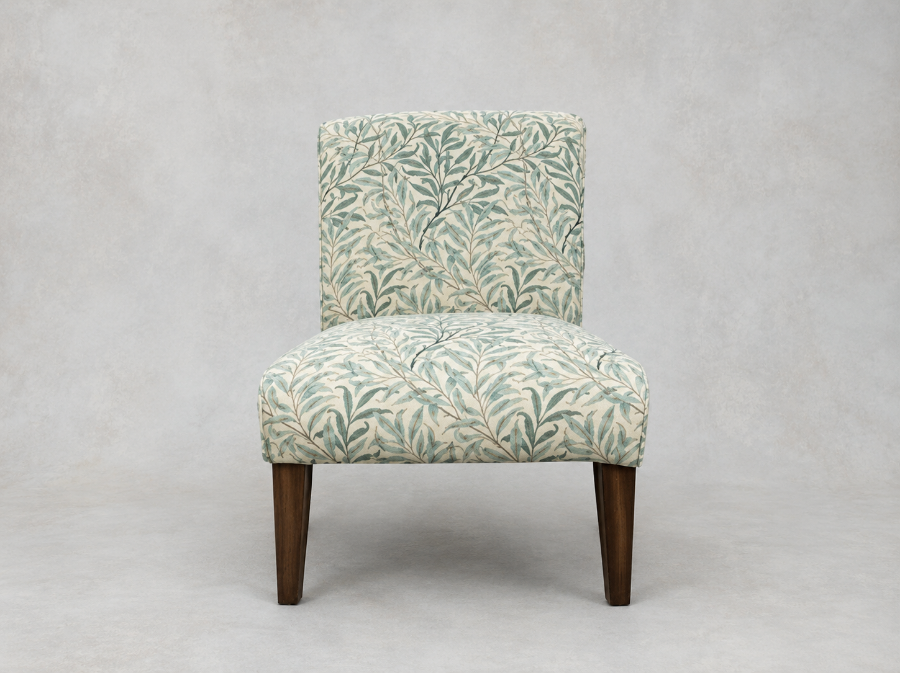 Outlet West Sussex: Harwood chair in Morris and Co Willow Boughs Cream Pale Green