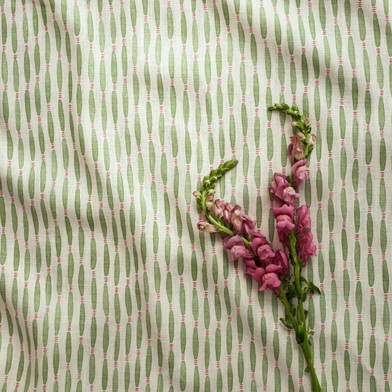 Browsing a linwood fabric book