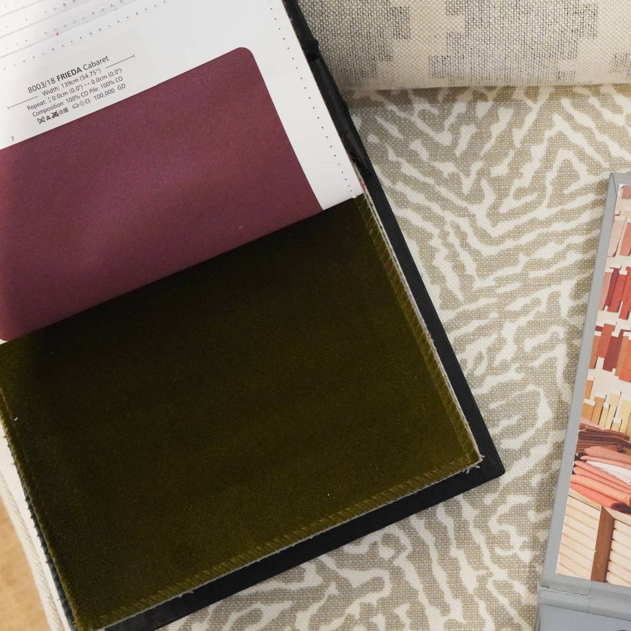 A selection of Romo fabrics in our library