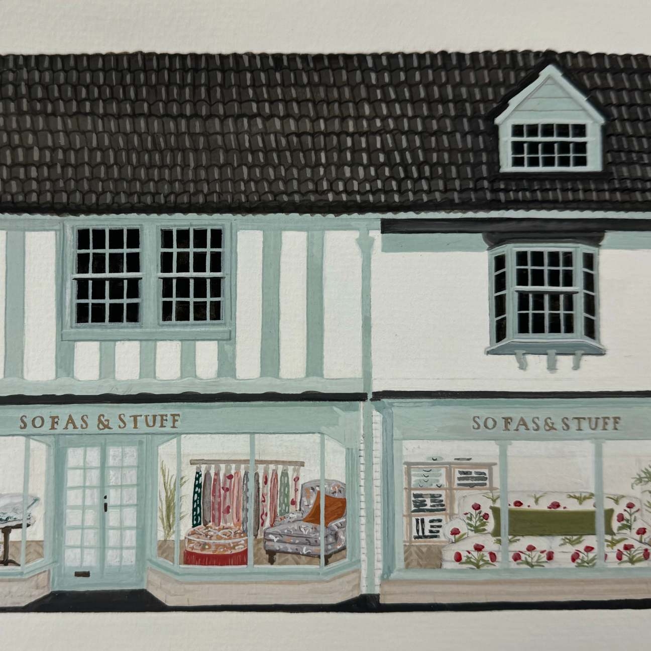 Sofas & Stuff showroom illustration